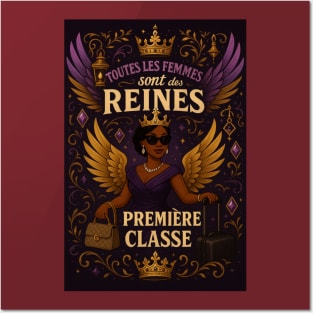 Regal Black Queen Posters and Art